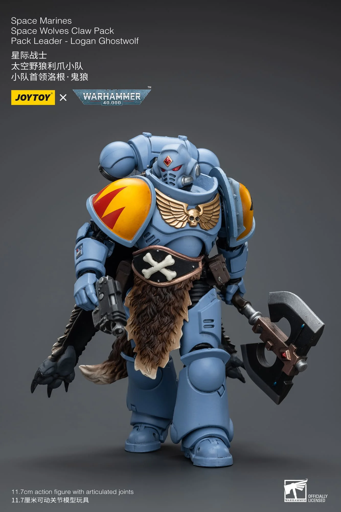 (JOYTOY) Space Wolves Claw Pack Pack Leader - Logan Ghostwolf JT2702-1717844009-A9xwS.webp