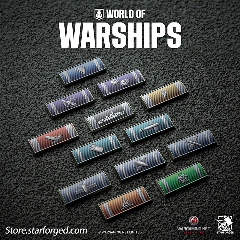 (STARFORGED) World of Warships Commendation Ribbon Game Damage Tokens Fridge Magnets & Pin Brooch -  Secondaries-1754140907-Dh1O3.jpg